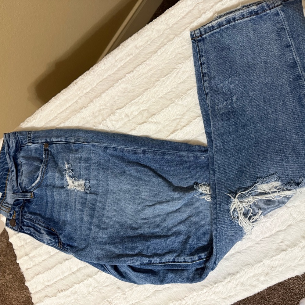 Women's Blue Boyfriend Jeans